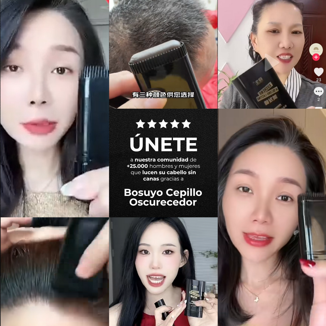 Bosuyo - Cepillo oscurecedor para que te despidas de tus canas en 1 minuto