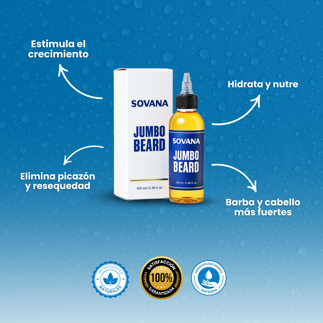 Sovana Jumbo Beard - Aceite estimulante para crecimiento de barba